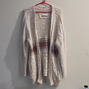 Anthropologie Pilcro Cream Jemma Cable Knit Sweater